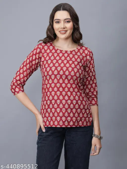 Women Floral Print Pure Cotton Straight Kurta