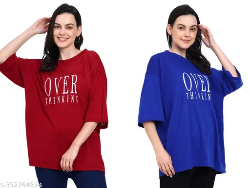 Woman Oversized Loose Cotton T-shirt