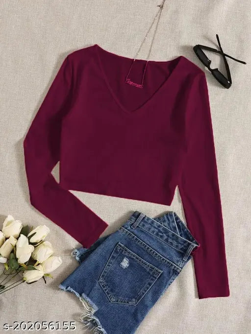 V Neck Full Sleeve Premium Top