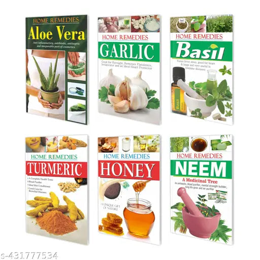 Aloe Vera Neem Basil Garlic Turmeric and Honey Home Remedies Complete Series Books : Natural Remedies Book DIY health remedies Natural Cures Home Remedies Book - Set of 6 Home Remedies Book.