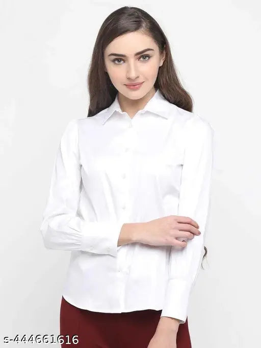WHITE FORMAL SHIRT FOR GIRLS AND WOMENS.