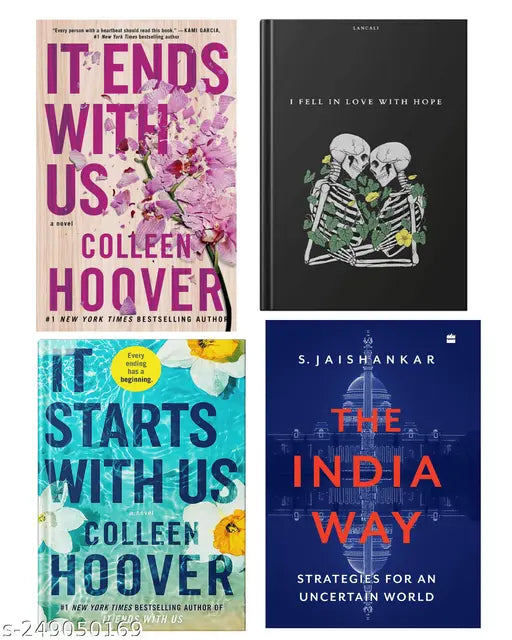 IT END WITH US BY COLLEEN HOOVER + IT STARTS WITH US BY COLLEEN HOOVER + I FELL IN LOVE WITH HOPE BY LANCALI + THE INDIA WAY BY S. JAISHANKAR