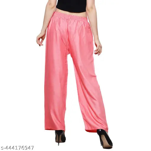 HF plain baby pink palazzo