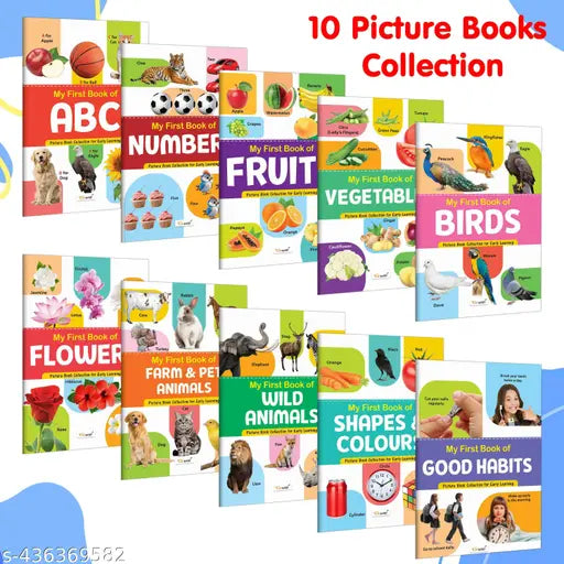 Lkg Class Picture Book : Books For Children All In One essential Book Gift For Kids My First Picture Book Collection For Early Learning With 10 Topics gift for birthday