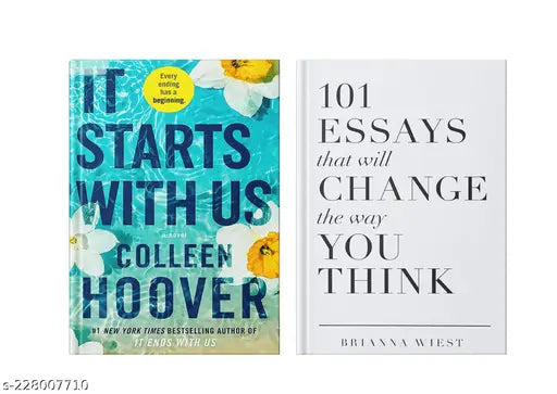 IT STARTS WITH US BY COLLEEN HOOVER + 101 ESSAYS THAT WILL CHANGE THE WAY YOU THINK BY BRIANNA WIEST