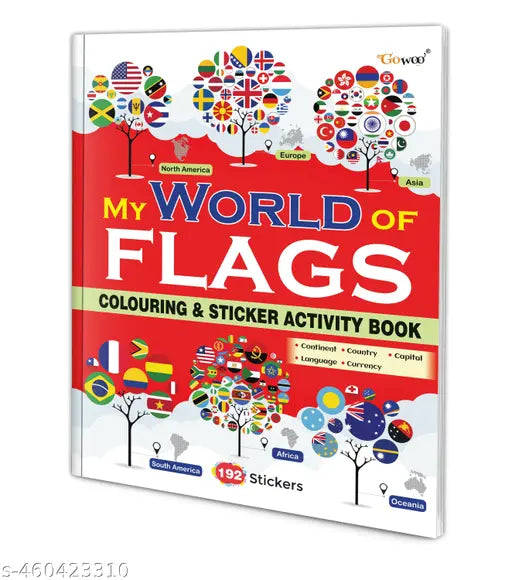 My World of Flags (Sticker Colouring Activity Book) : My Picture book of Flags Sticker Coloring Activity Book For Children Flags of the World