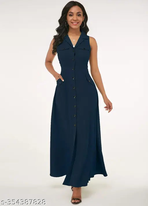 WOMEN'S UPDOWN COLLAR SAFARI DRESS