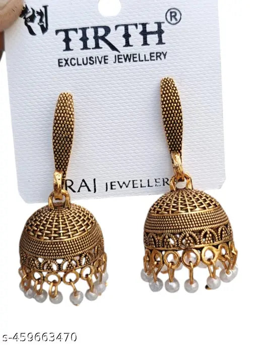 Gold Plated Ethnic Jhumka - Earrings for Women