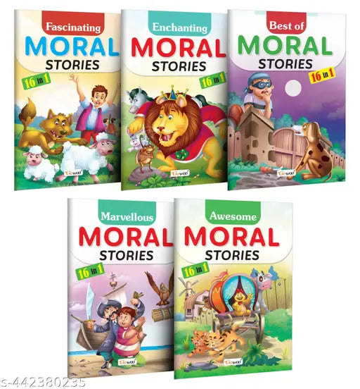 Fascinating Enchanting Marvellous Awesome and Best of Moral Stories : Children's Story Book Educational Books for Young Children Bedtime story book - Pack of 5 Story books