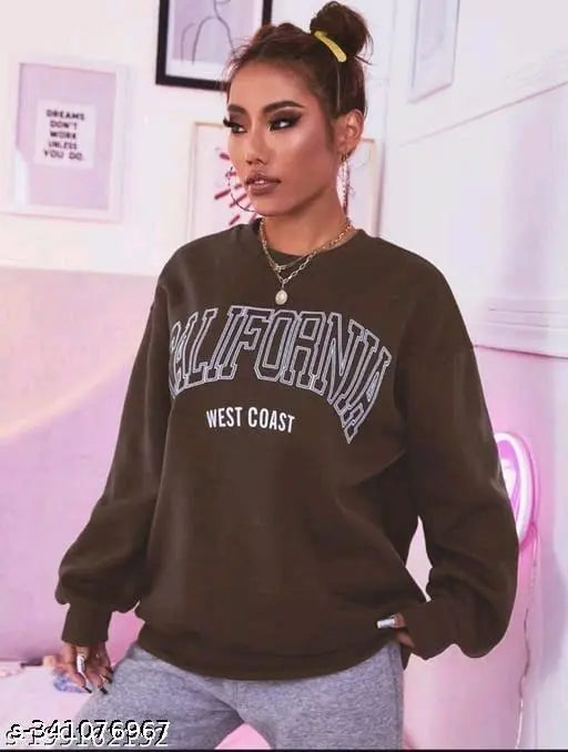 Woman Loose Winter Sweatshirt