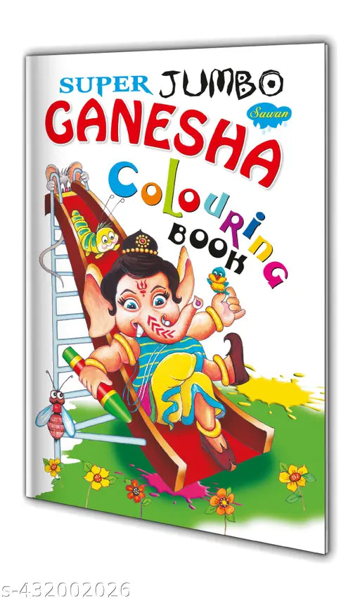 Super Jumbo Ganesha Colouring Book book for kids : Colouring book for kids Colouring book for kids Mythological colouring book for kids.