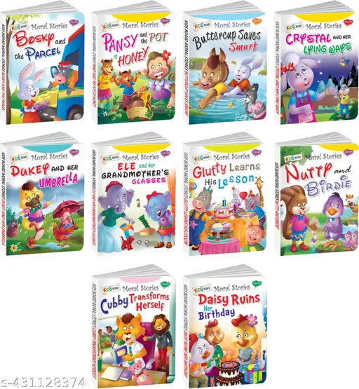 Educational Story book for kids : Storytelling books Storybooks for kids story reading books for kids - Set of 10 board book for kids (Hardcover).