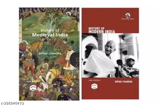 HISTORY OF MODERN INDIA + HISTORY OF MADIEVAL INDIA BY BIPAN CHANDRA.