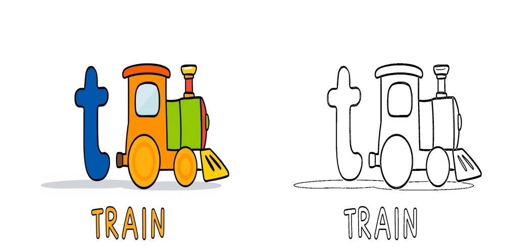 Alphabet a-z (Small Case) Coloring Book with Reference Colored Pages (Printable PDF)