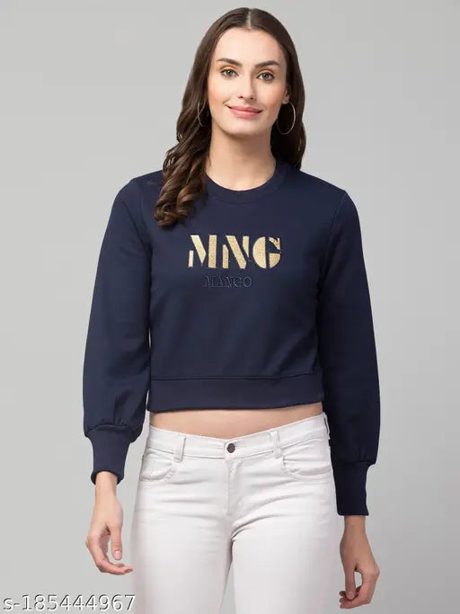 Women Embroidered Pullover Sweatshirt