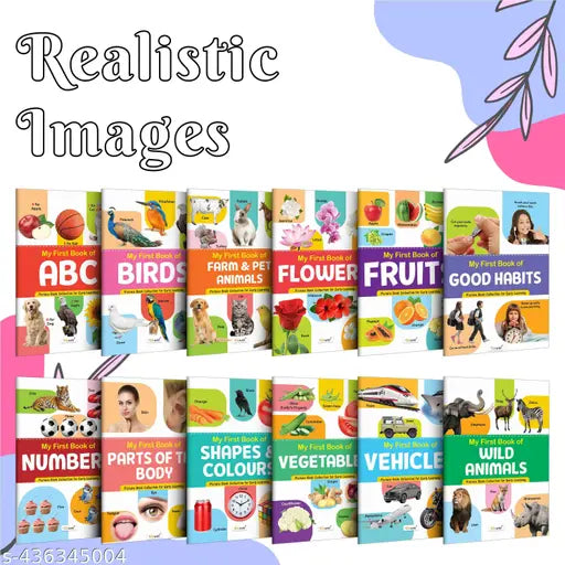 My First Picture Book Collection For Early Learning : Collection of early learning books Preschool Kids Book 12 topics Learning books for kids