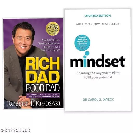 Sets of 2 Books -RICH DAD POOR DAD + MINDSET: HOW YOU CAN FULFILL YOUR POTENTIAL - Paperback