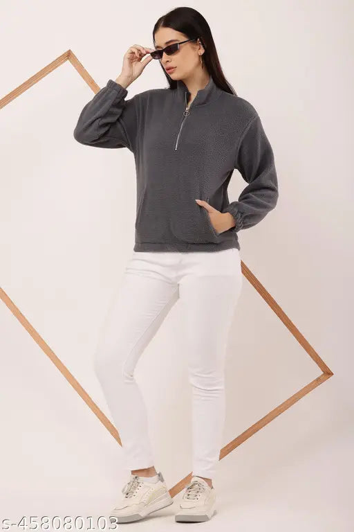 Womens Sweatshirts Casual Pullover Thumb Hole Classic Comfy Spring and full