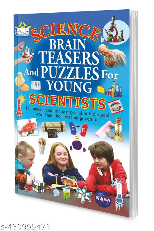 Science Brain Teasers and Puzzles for Young Scientists book : Puzzles book for kids Activity book for kids Science puzzles for young minds - Activity book for kids