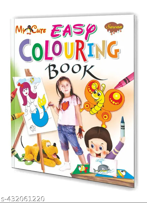 My Cute Easy Colouring Book for kids : Colouring book for kids Colouring activity book Educational colouring book for kids.