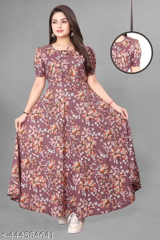 Floral Printed Maxi Dresses For Women