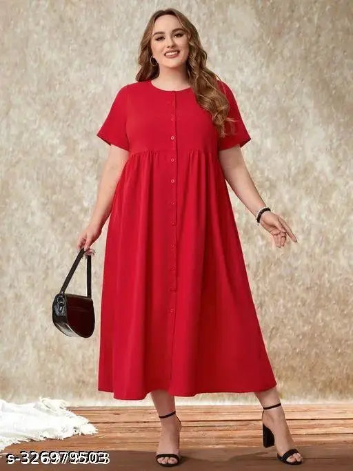 Fashionable Short Sleeve A Line Kurta For Women
