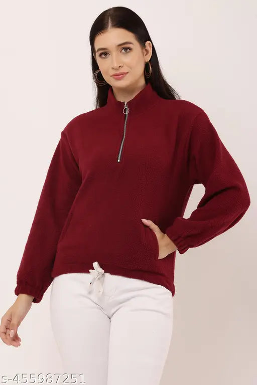 Womens Sweatshirts Half Zip dori Cropped Casual Pullover Thumb Hole Classic Comfy Spring and full