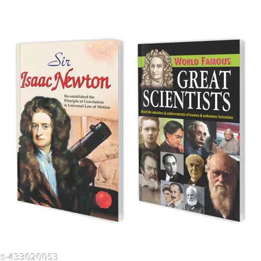 Sir Isaac Newton and World Famous Great Scientists book : Famous scientists reading books Children scientist book Learning book for kids - Pack of 2 books.