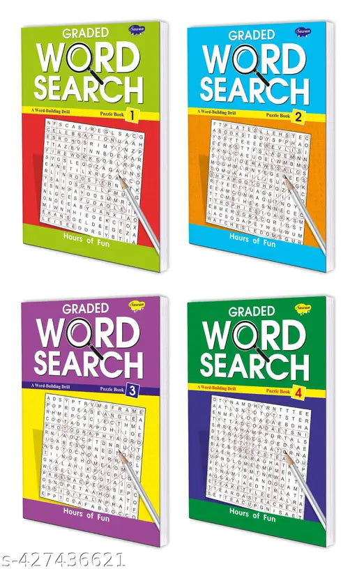 Graded Word Search-1 2 3 and 4 : Children wordsearch book Learning word search book for kids Learning activity book for children - Gift pack of 4 book for children