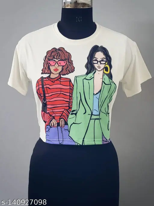Women Girls Printed T-shirts