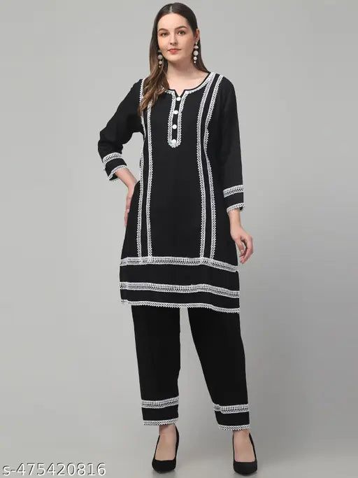 Women Viscose Rayon Kurta Pant