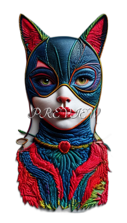 Cat Woman Style#8 Digital Image Download | 300 DPI Printable Art | Print on Demand Images | Instant Download