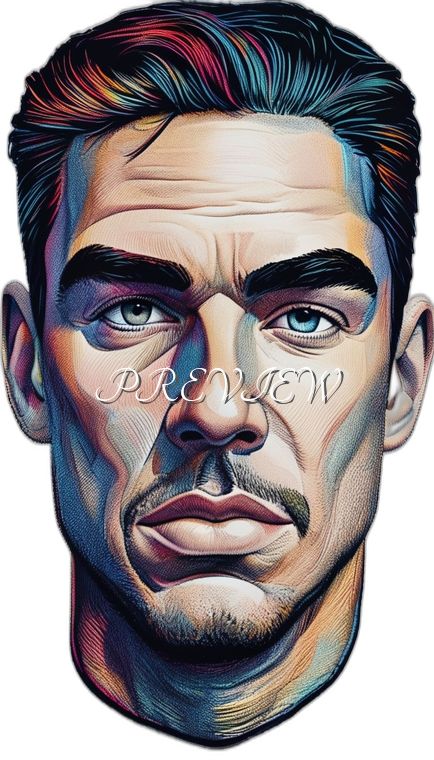 Man's Face Style#3 Digital Image Download | 300 DPI Printable Art | Print on Demand Images