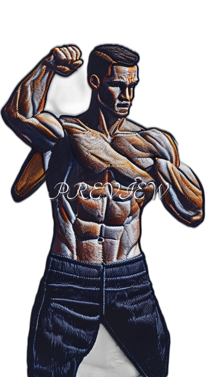 Muscle Man Style#5 Digital Image Download | 300 DPI Printable Art | Print on Demand Images | Instant Download