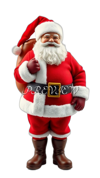 Christmas Santaclaus Style#4 Digital Image | 300 DPI Printable Art | Print on Demand Images