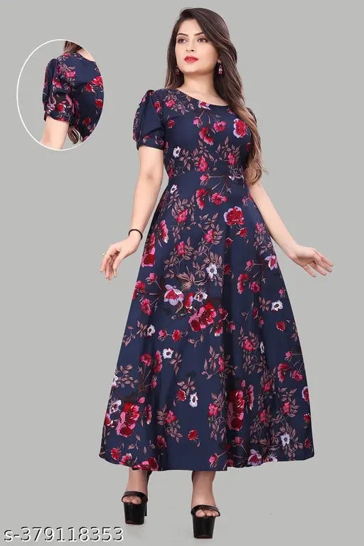 Blue Color Maxi Dress