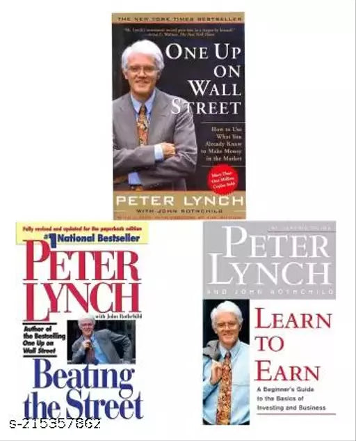 Pack Of 3 Combo Three Peter Lynch Books+ Learn To Earn+ One On Wall Street & Beating The Street (Paperback Peter Lynch) (Paperback Peter Lynch) (3 BOOKS COMBO)