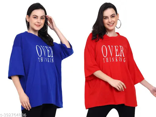 Woman Oversized Loose Cotton T-shirt