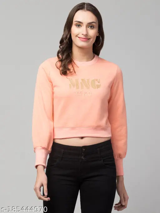 Women Embroidered Pullover Sweatshirt