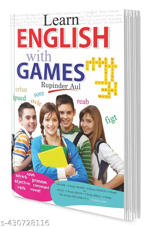 Learn English with Games book : Language learning book Learn and Play Book - Face reading book.