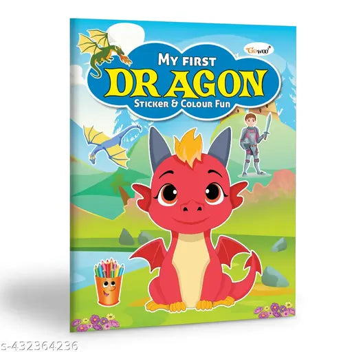 My First Dragen Sticker and Colour Fun : Children colouring book Educational Coloring and Sticker Book Fun Coloring Book Colouring book for young kids