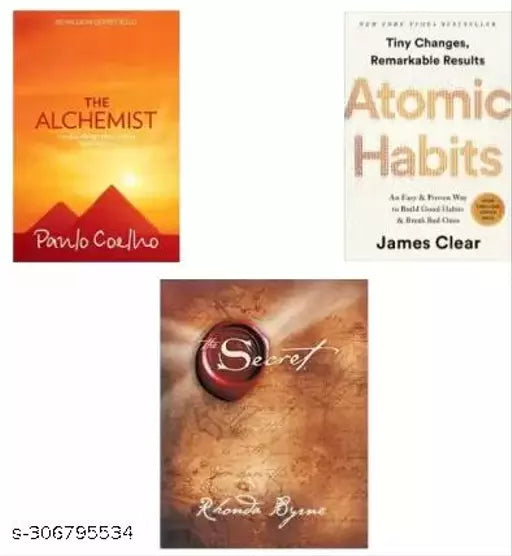 The Allchemist + Atomic Habitts + The Secret (Combo Of 3 Best Seller Books) (Paperback James Clear) (Paperback James Clear Rhonda Byrne Paulo Coelho