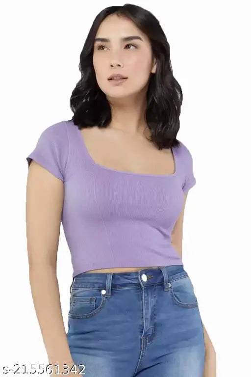 Beautiful Deep Neck Short Urbane Sensational Women Tops & Tunics