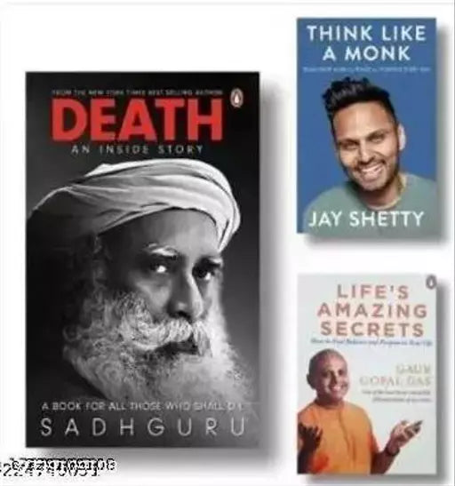 Think Like A Monk + Death + Life's Amazing Secrets Combo Of 3 books English Paperback