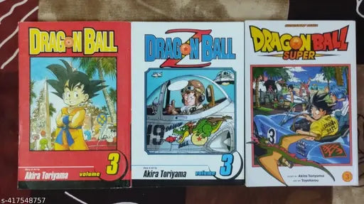 Combo Of 3 Books :- Drag0n Ball Volume-3 + Drag0n Ball Super Volume-3 Drag0n Ball Z Volume-3 (English Akira Toriyama)