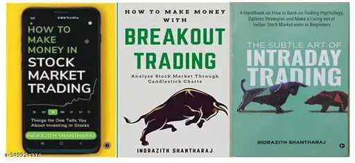 Best Combo Of 3 Books :- Stock Market Trading + Breakout Trading + The Subtle Art Of Intraday Trading (English Paperback Shantharaj Indrazith)