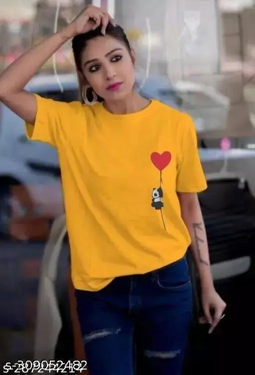 COTTON PRINTED T-SHIRT FOR WOMEN & GIRLS
