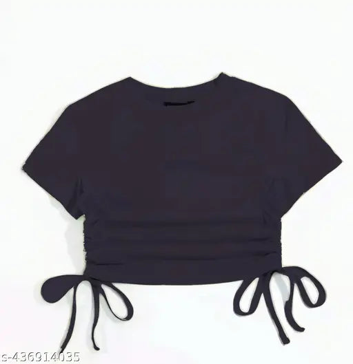 Side Dori Short Sleeve Fashionable Top For Woman