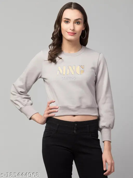 Women Embroidered Pullover Sweatshirt