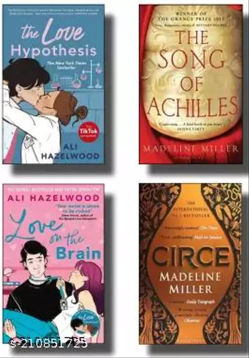 The Love Hypothesis + The Song Of Achilles + Love On The Brain + Circe (ENGLISH PAPERBACK) (SET OF 4 BOOKS) Fiction Novels
